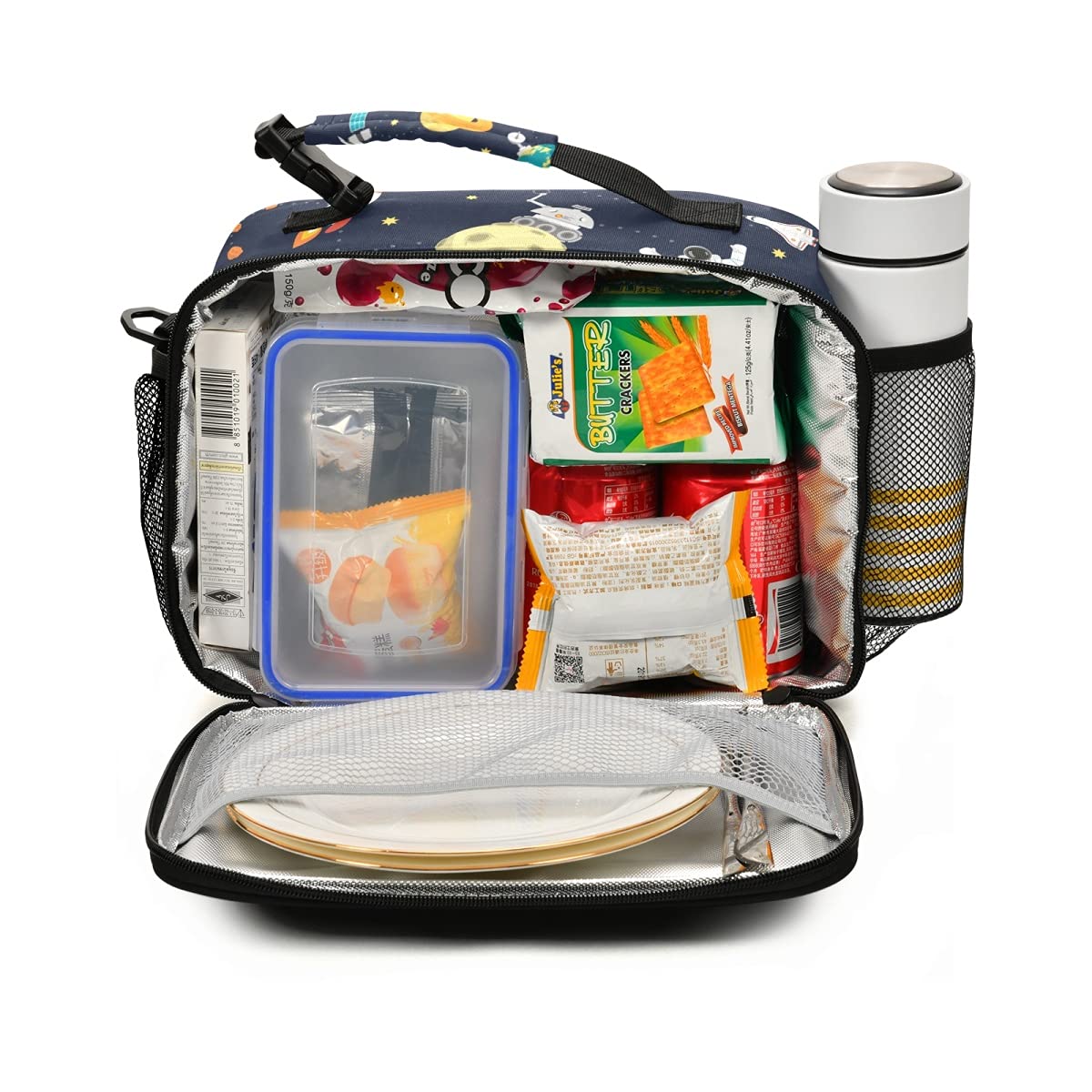 ALAZA OREZI Dinosaur Lunch Box for Kids - Insulated Dino Lunch Bag for Boys & Girls, BPA-Free School Lunch Container (Cute 5-Pack) - Perfect for School, Picnics & Outdoor Activities