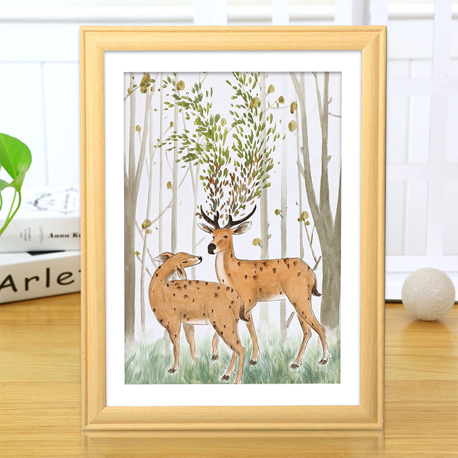 LZYMLG A4 Poster Photo Frame - Natural Wood Certificate Picture Frame for Wall Mounting 29.7x21cm - Perfect for Home Office Decor, Graduation Diplomas & Art Display