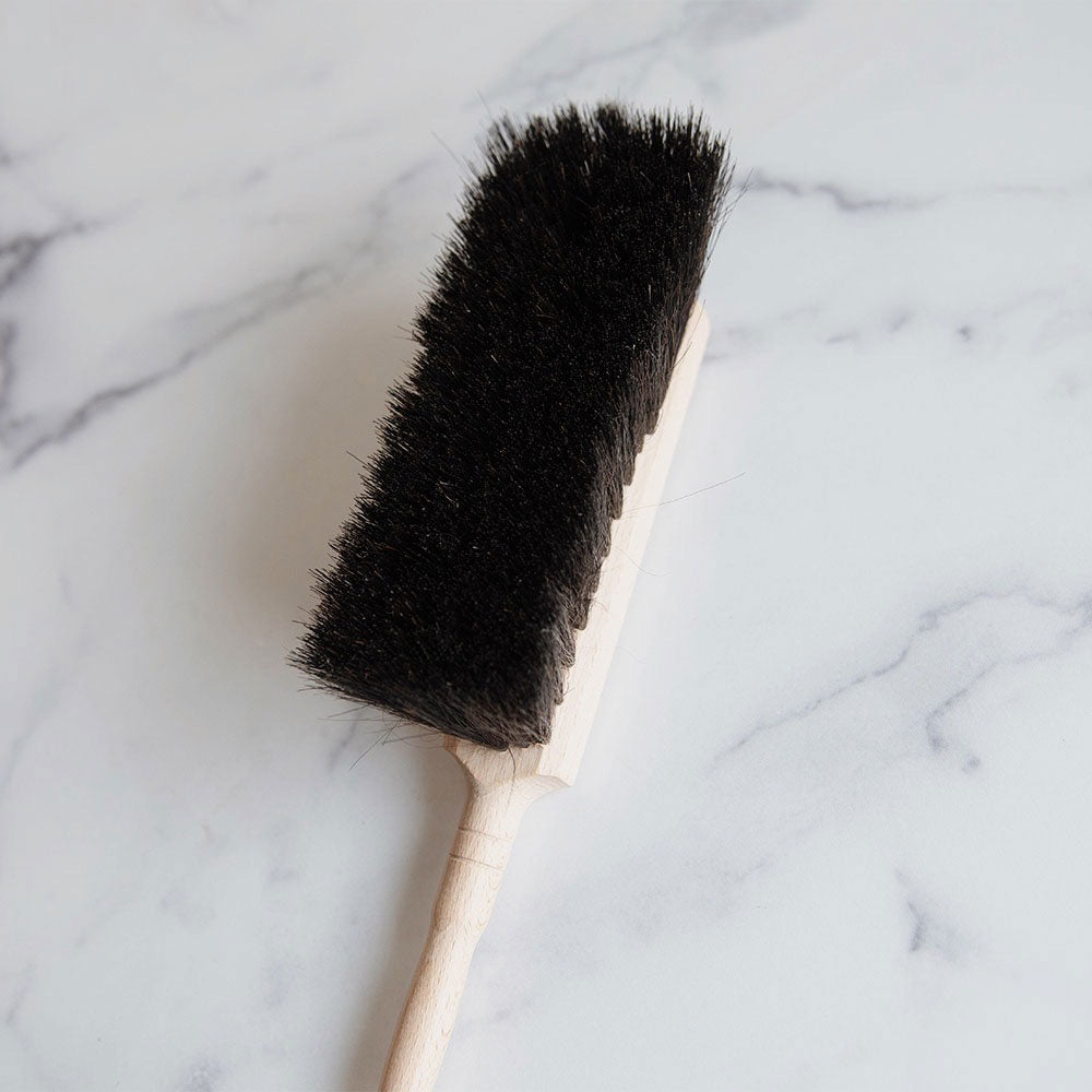 Premium Wooden Dust Brush for Home Cleaning - Natural Bristles for Floors, Carpets & Furniture - Ideal for Daily Use & Pet Hair Removal