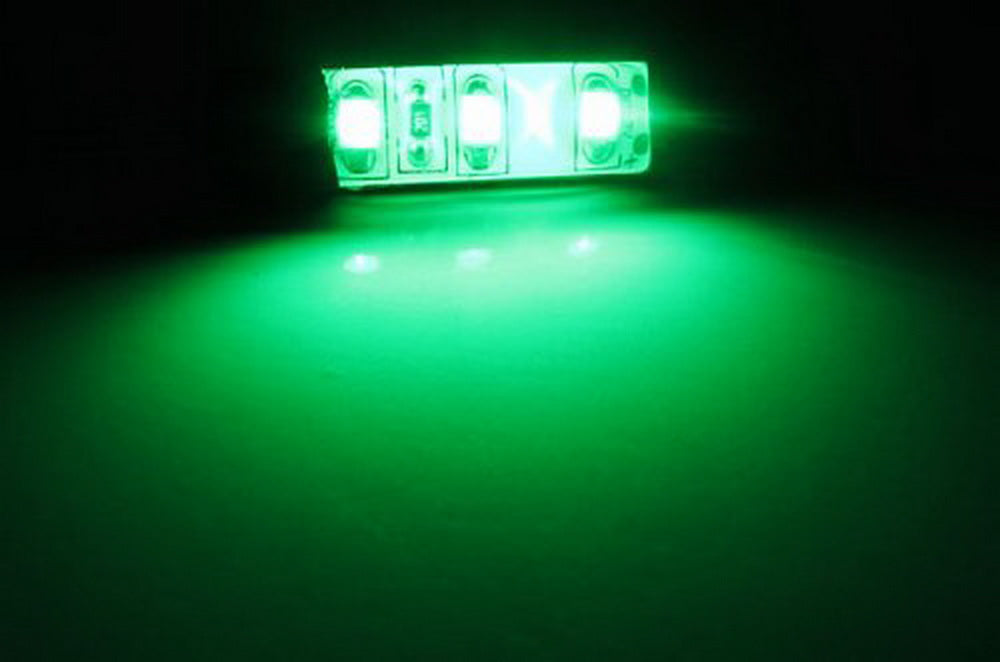 3 SMD Green LED Strip Lights for Car Interior - Cup Holder, Gauge Cluster, Glove Box & Footwell Lighting | DIY Car Decoration & Ambient Lighting Accessories