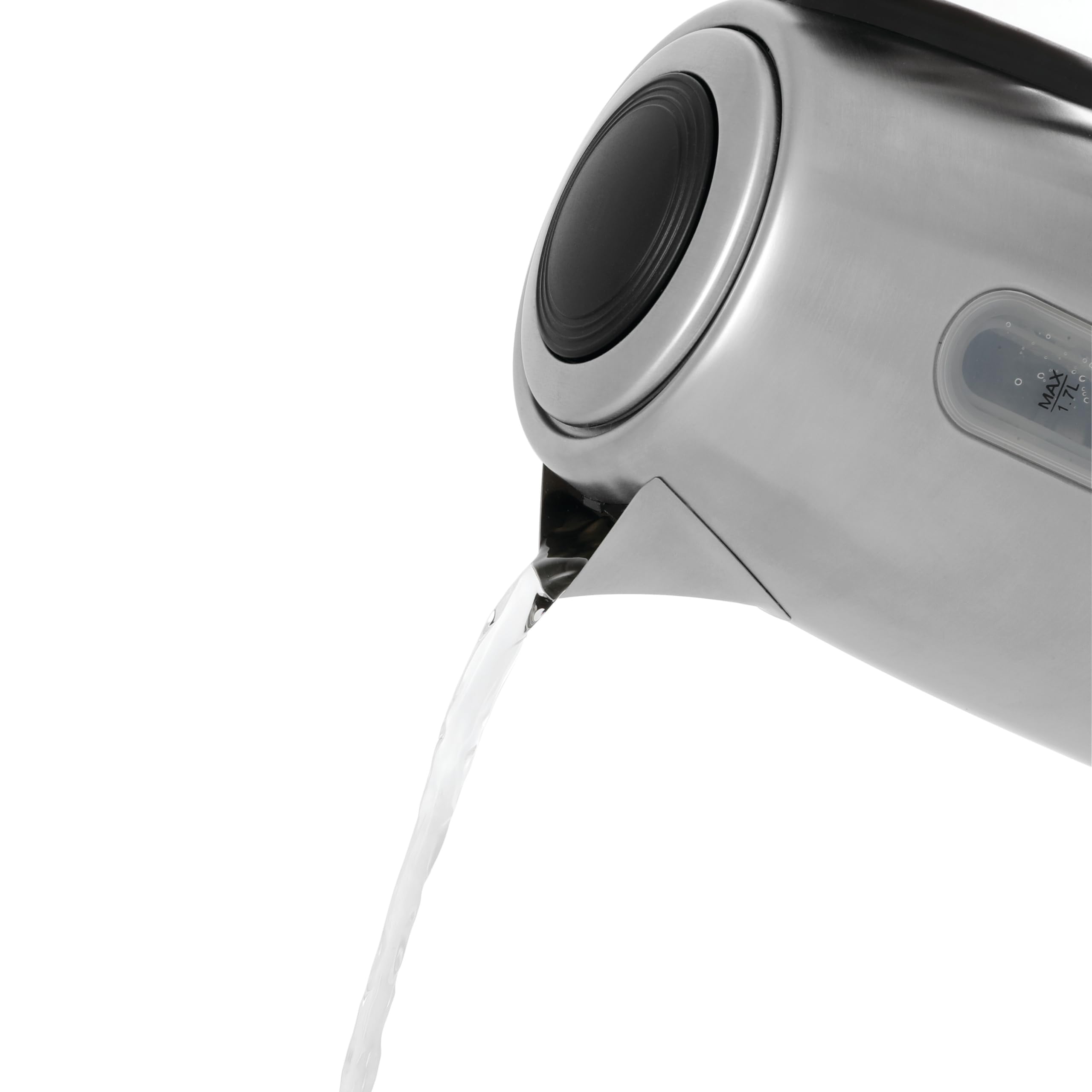 Salton Cordless Electric Kettle 1.7L - Stainless Steel Water Boiler & Tea Heater with Auto Shut-Off, Boil-Dry Protection & Water Level Window - 1500W Fast Heating for Home, Office & Travel (JK1903)