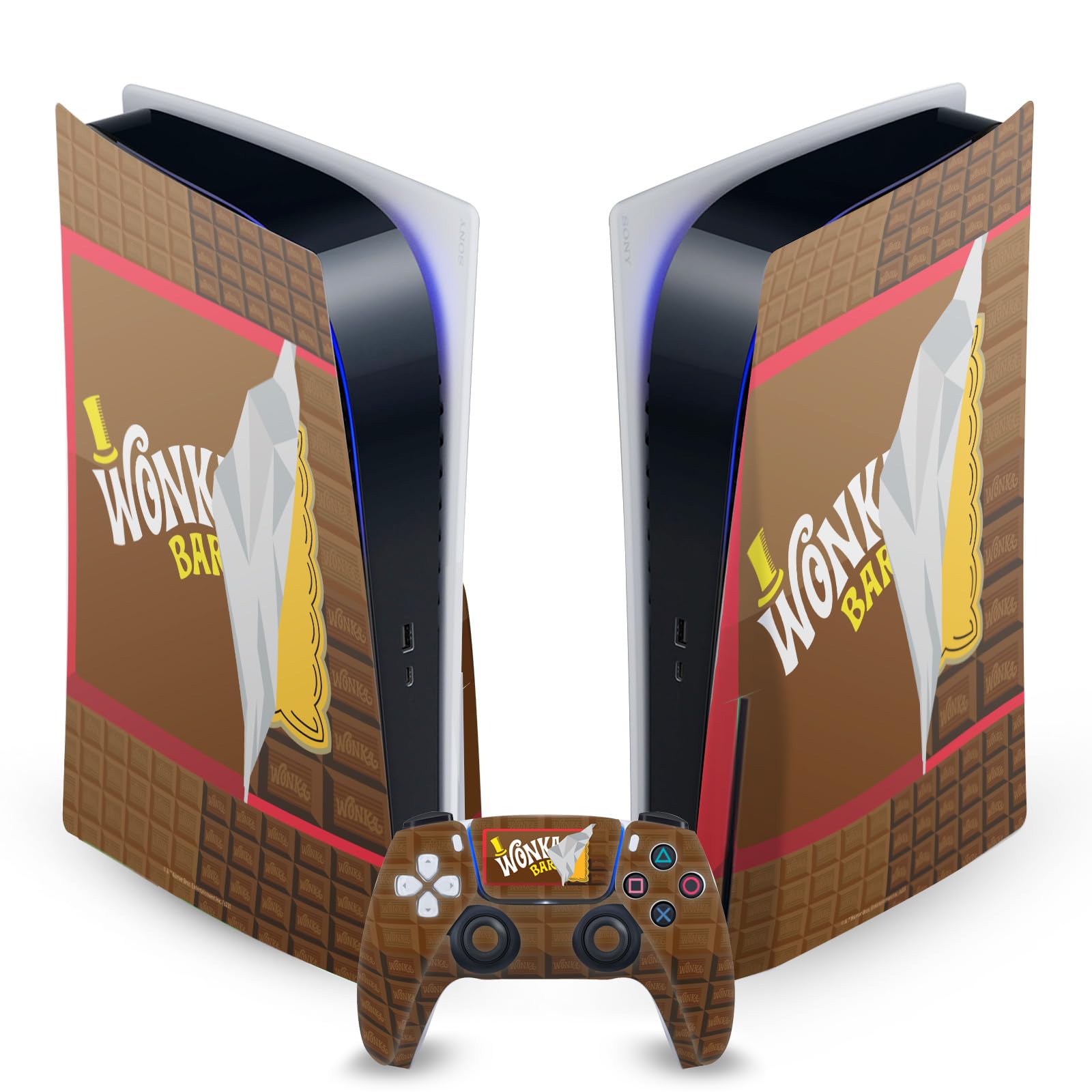 Willy Wonka PS5 Skin - Officially Licensed Candy Bar Decal for PS5 & DualSense - Gaming & Collectible