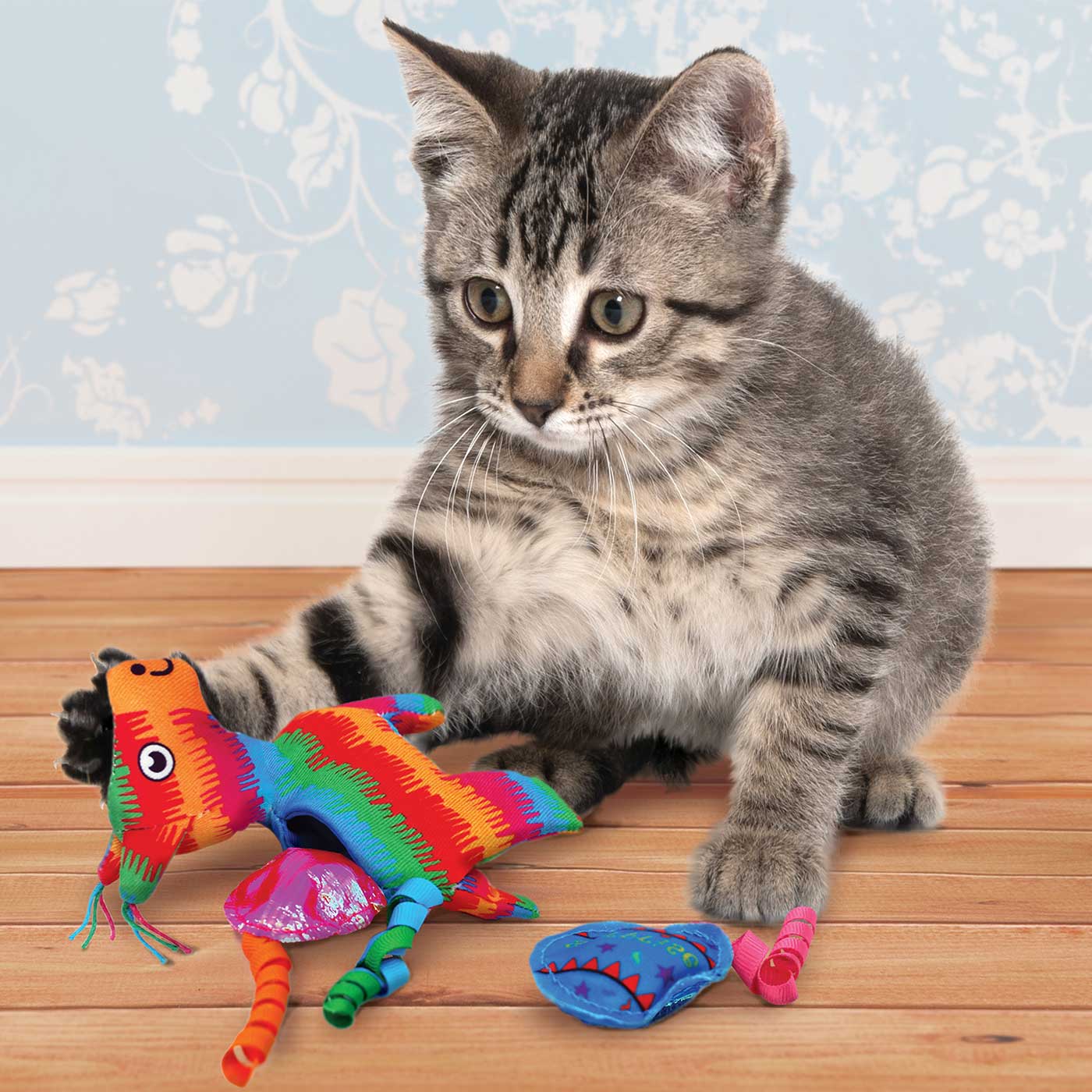 KONG Cat Pull-A-Part Piñata Cat Toy - Interactive Treat Dispenser for Indoor Play & Training | Perfect for Kittens & Adult Cats