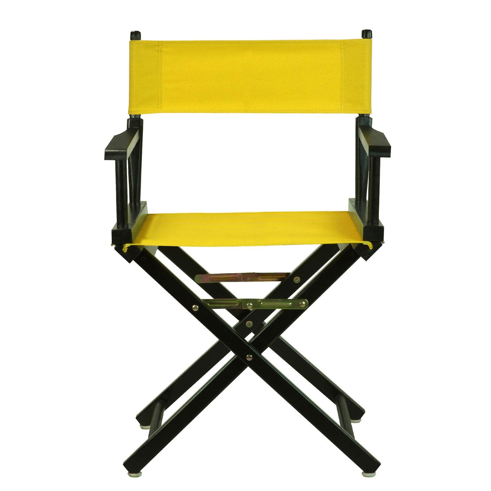Premium Director's Chair with Black Frame & Gold Canvas - Perfect Gift for Men, Women, Dad, Birthday - Ideal for Outdoor Events, Beach, Camping, and Home Theater Use