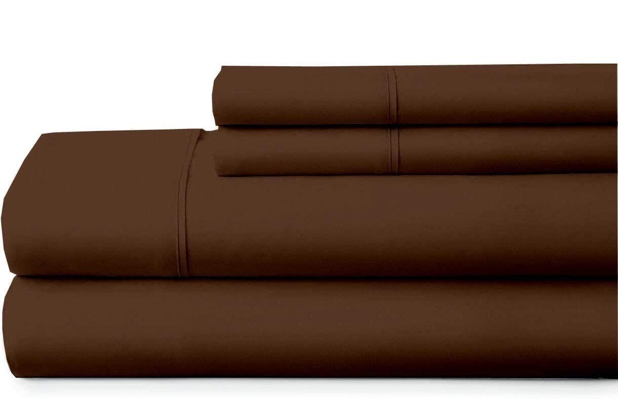 Premium 100% Certified Giza Egyptian Long Staple Cotton Twin Sheet Set - 4 Piece Bedding Set with Deep Pocket (Fits Up to 18
