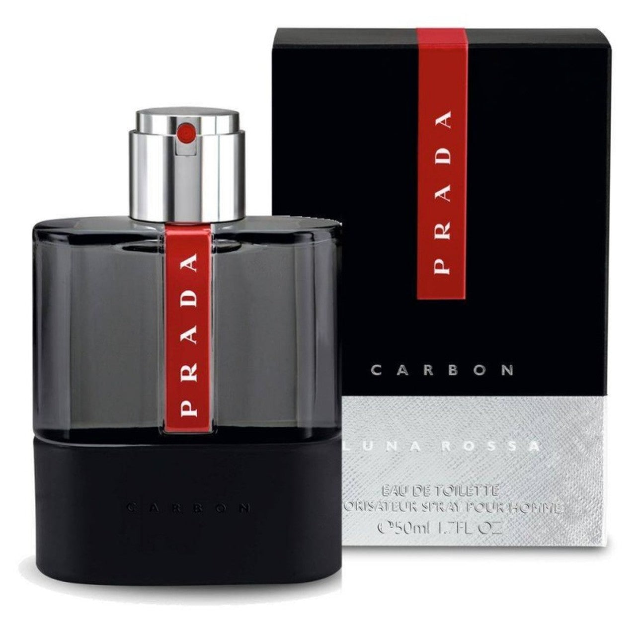 Luna Rossa Carbon Eau de Toilette for Men - 50ml Fresh & Woody Fragrance - Perfect for Date Night & Special Occasions