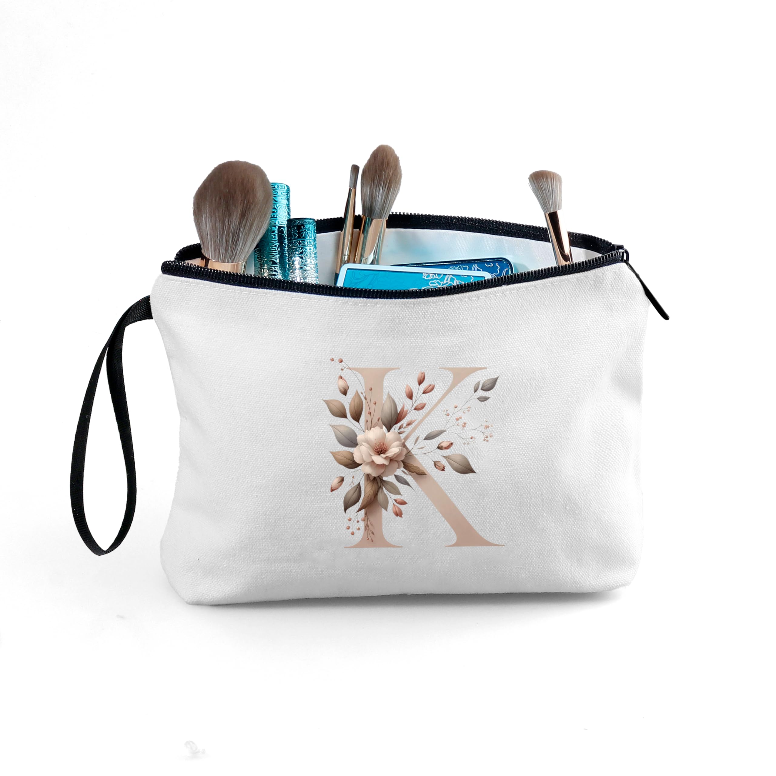 Personalized Monogram Makeup Bag with Mirror - Unique Gifts for Women, Mom, Daughter, Sister, Teacher & Bride - Birthday, Wedding & Special Occasion Gifts - Perfect for Travel, Cosmetics Storage & Everyday Use