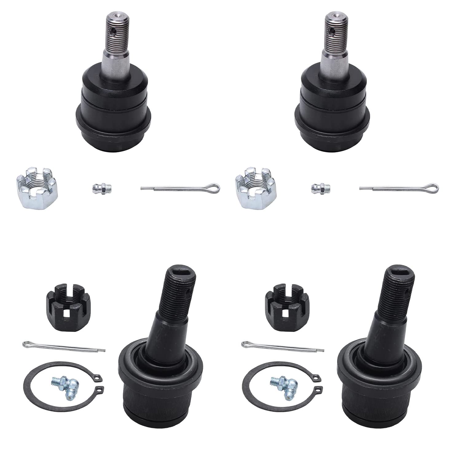 Detroit Axle - 12pc Front Suspension Kit for 2000-2002 Dodge Ram 3500 2WD | Ball Joints, Tie Rod Ends, Idler & Pitman Arms, Adjusting Sleeves | Heavy Duty Replacement Parts for Smooth Ride & Off-Road Performance