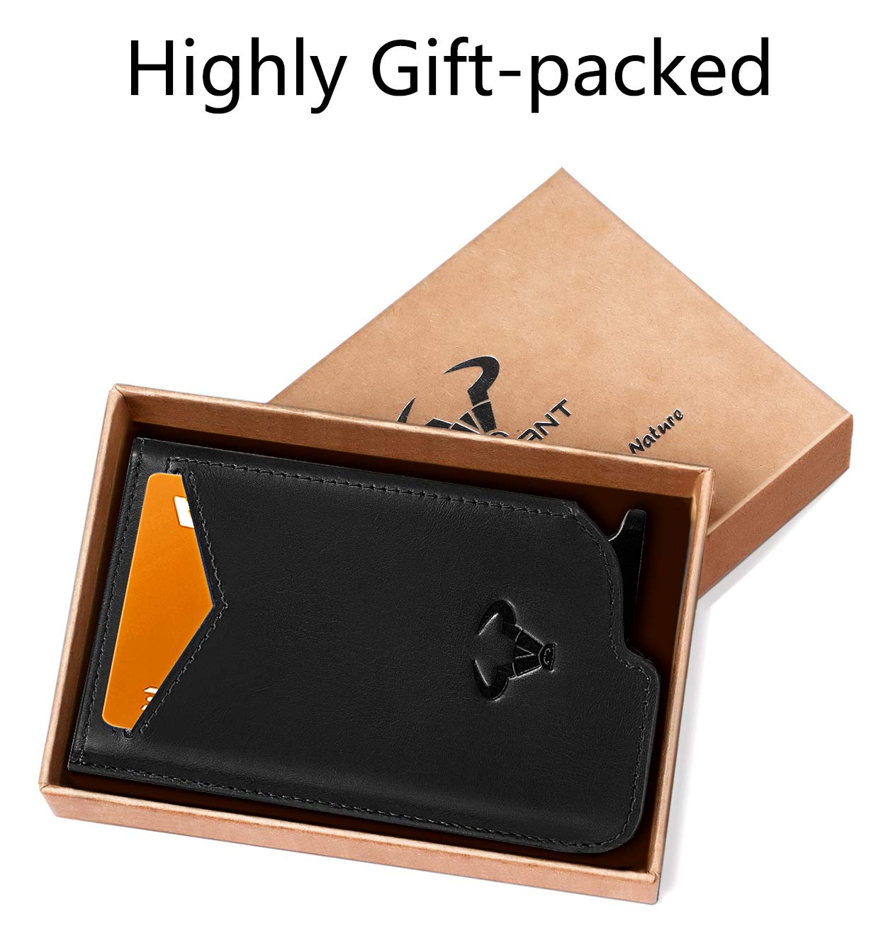 BigAnt Men's Slim RFID Blocking Wallet with Aluminum Money Clip - Holds 8 Cards - Perfect Gift for Men - Ideal for Travel, Business & Everyday Use