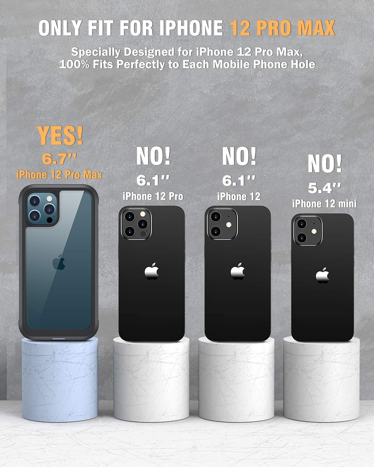 Miracase Rugged iPhone 12 Pro Max Case 6.7