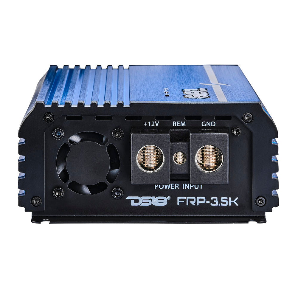 FRP Compact Full Range Class D 1 Channel Amplifier - 3500 Watts RMS @ 1 Ohm - Blue - Perfect for Car Audio Systems, Subwoofers, and Home Theater Setups