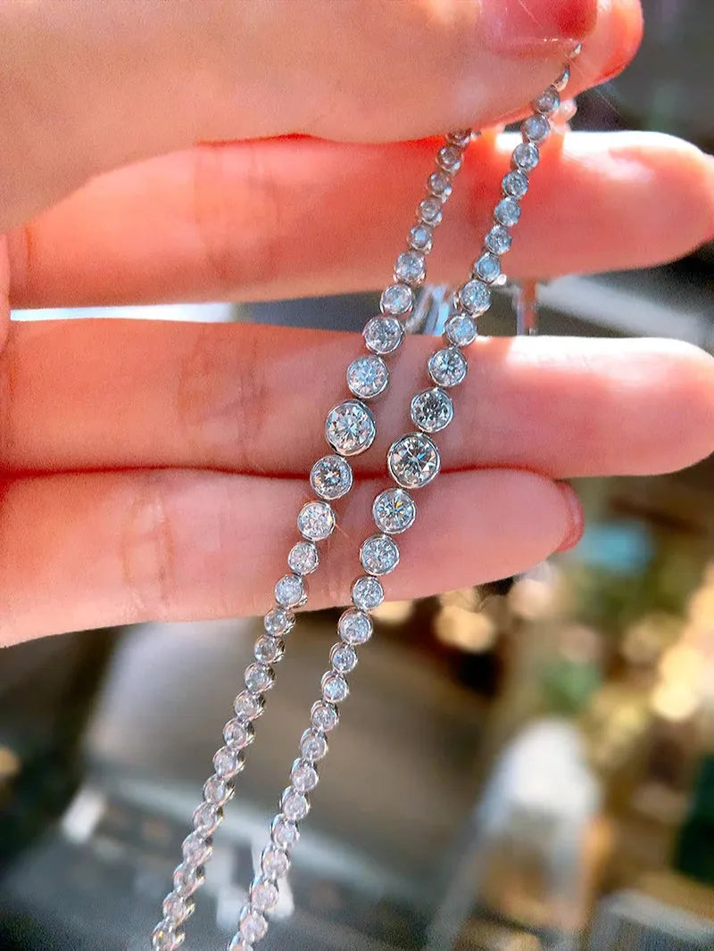 18K White Gold Diamond Bracelet for Women - 1.55 Carat Real Natural Diamonds, Luxury Custom Jewelry | Perfect for Anniversaries, Weddings & Special Occasions