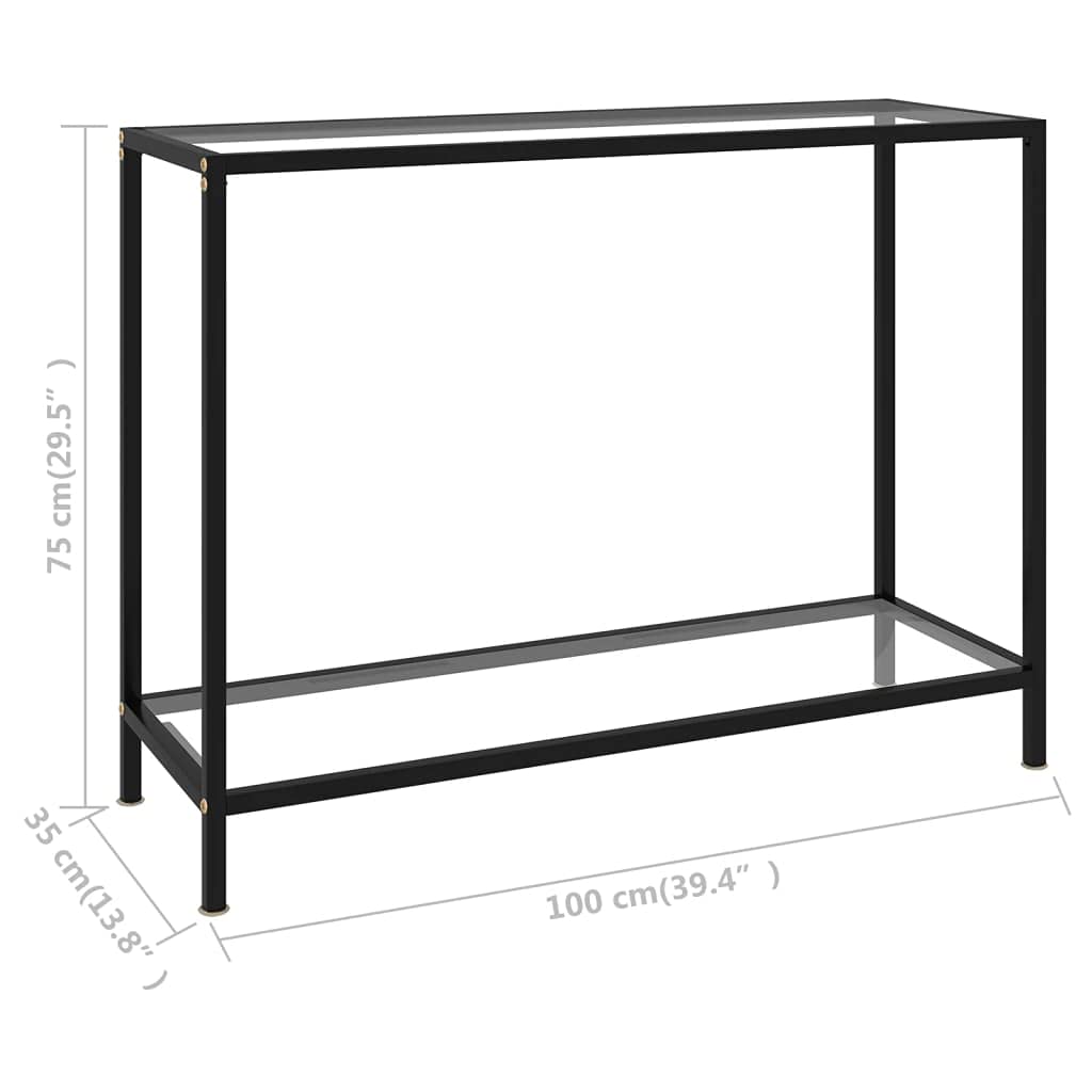 Modern Glass Console Table - 39.4