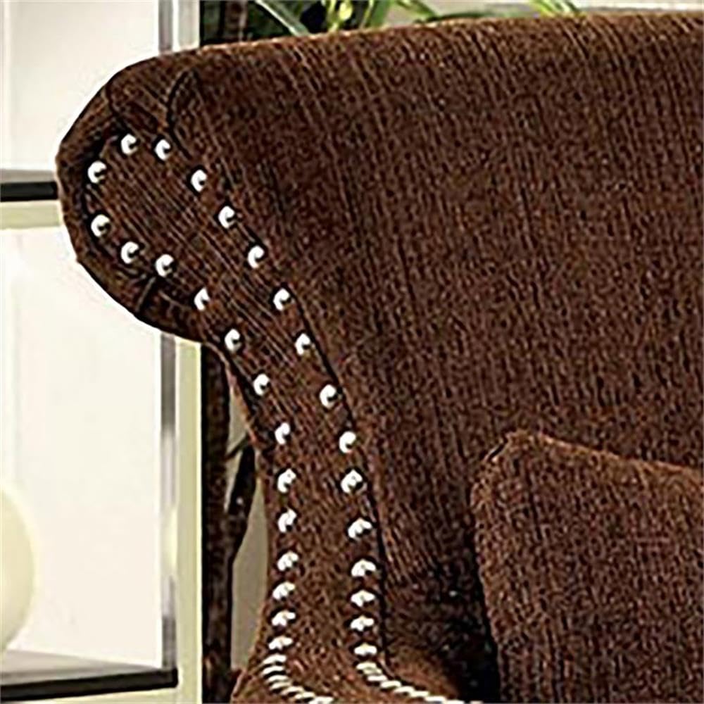 Furniture of America Venize Modern Accent Chair in Brown - Contemporary Living Room Seating for Home & Office Decor