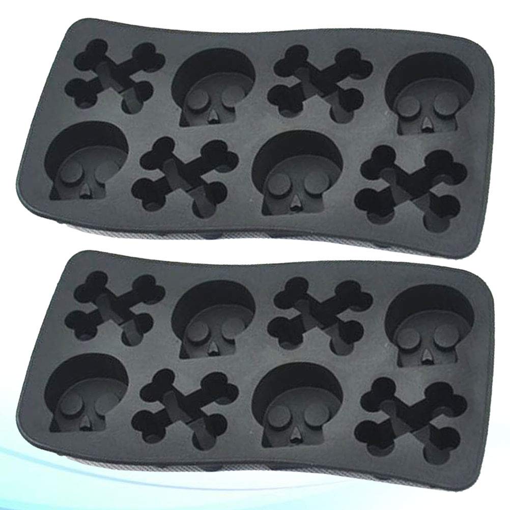 BESPORTBLE 2-Pack Halloween Ice Cube Trays - Silicone Ice Molds for Spooky Ice Cubes, Party Supplies & Cocktail Making - Perfect for Halloween Parties, Themed Drinks & Home Bar Decor