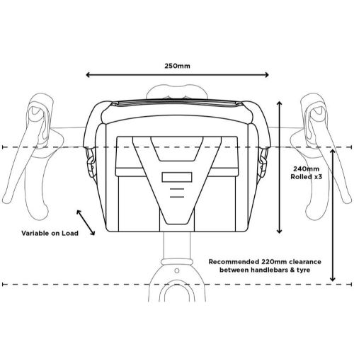 Restrap Bar Pack - Waterproof Bike Handlebar Bag for Cycling & Commuting - Durable Bicycle Storage for Road, Mountain & Urban Bikes - Perfect for Work, Travel & Outdoor Adventures