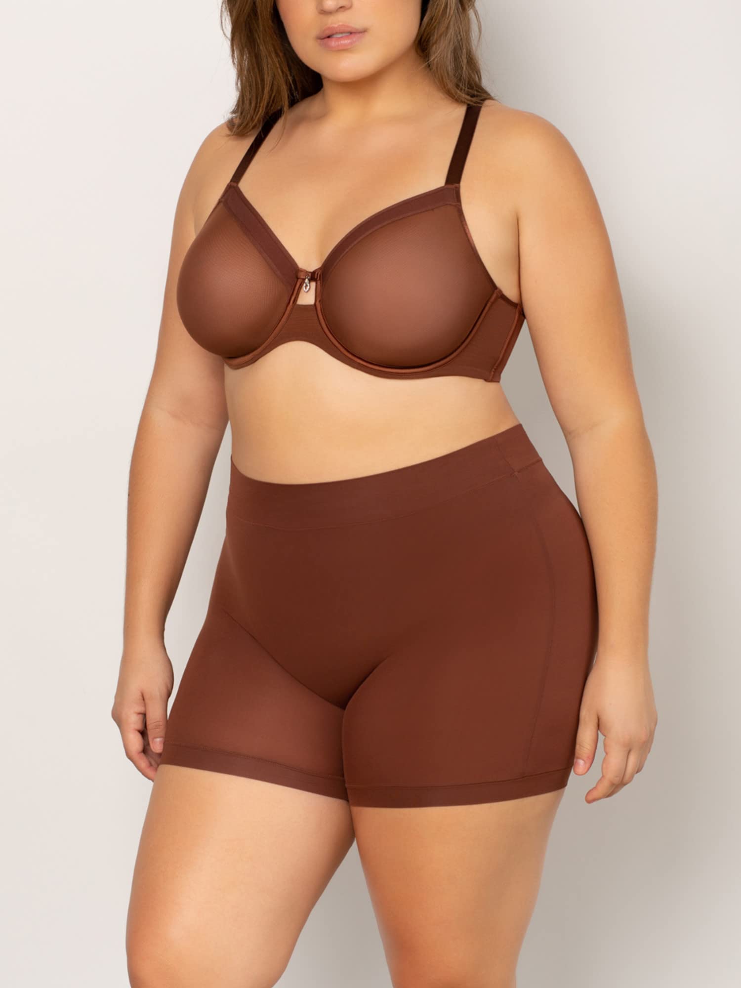 Curvy Couture Women's Slip Shorts - Seamless Underwear for Comfort & Coverage - Perfect for Dresses, Skirts & Everyday Wear