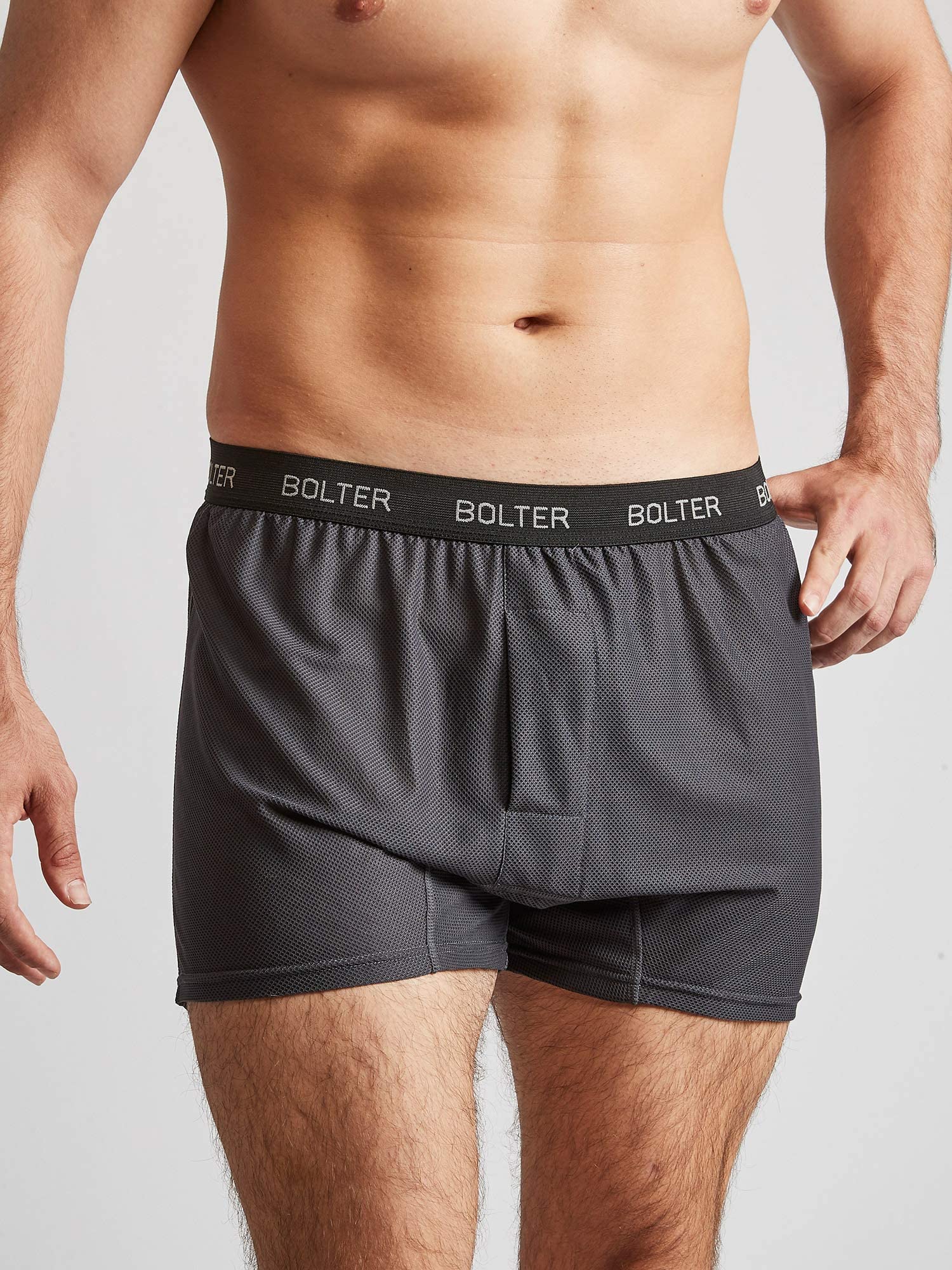 Bolter Men's 4 Pack Performance Boxer Briefs - Moisture Wicking Underwear for Active Lifestyle, Workout & Everyday Comfort