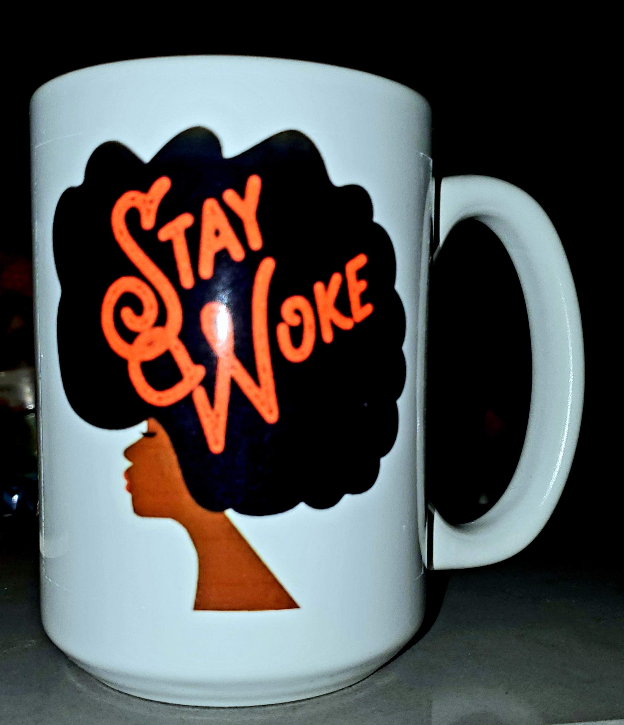 Stay Woke Coffee Mug - Funny & Inspirational Ceramic Mug for Coffee, Tea & Hot Drinks - Perfect for Office, Home & Gifts