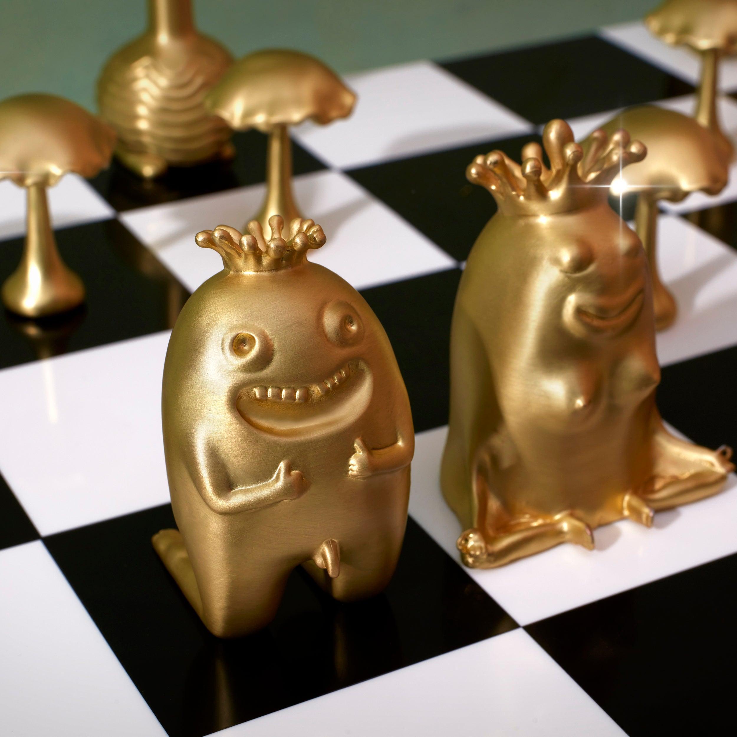 Premium Haas Chess Set - Handcrafted Wooden Chess Board with 32 Staunton Pieces - Perfect for Home, Office, and Tournament Play
