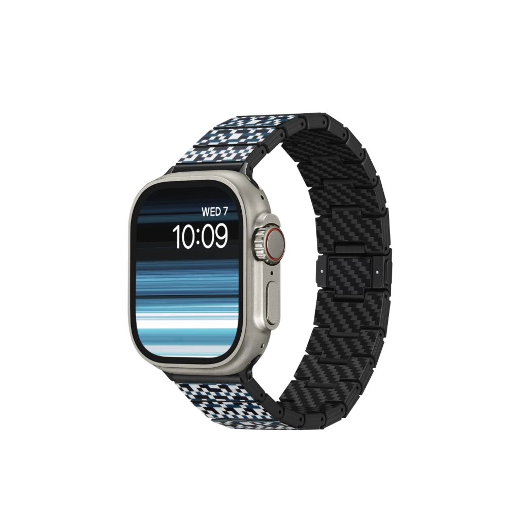 Premium Carbon Fiber Watch Band for Apple Watch Series 8/7/6/SE - Lightweight & Durable Replacement Strap for Workout, Running & Everyday Use