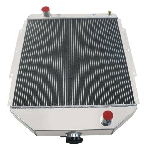 All Aluminum Radiator Cooler for Ford F1 F2 F3 Pickup Truck 1942-1952 & Chevy V8 Engine - 4 Row Radiator with Shroud Fan Relay Kits - Heavy Duty Cooling Solution for Classic Truck Restoration & Hot Rod Performance