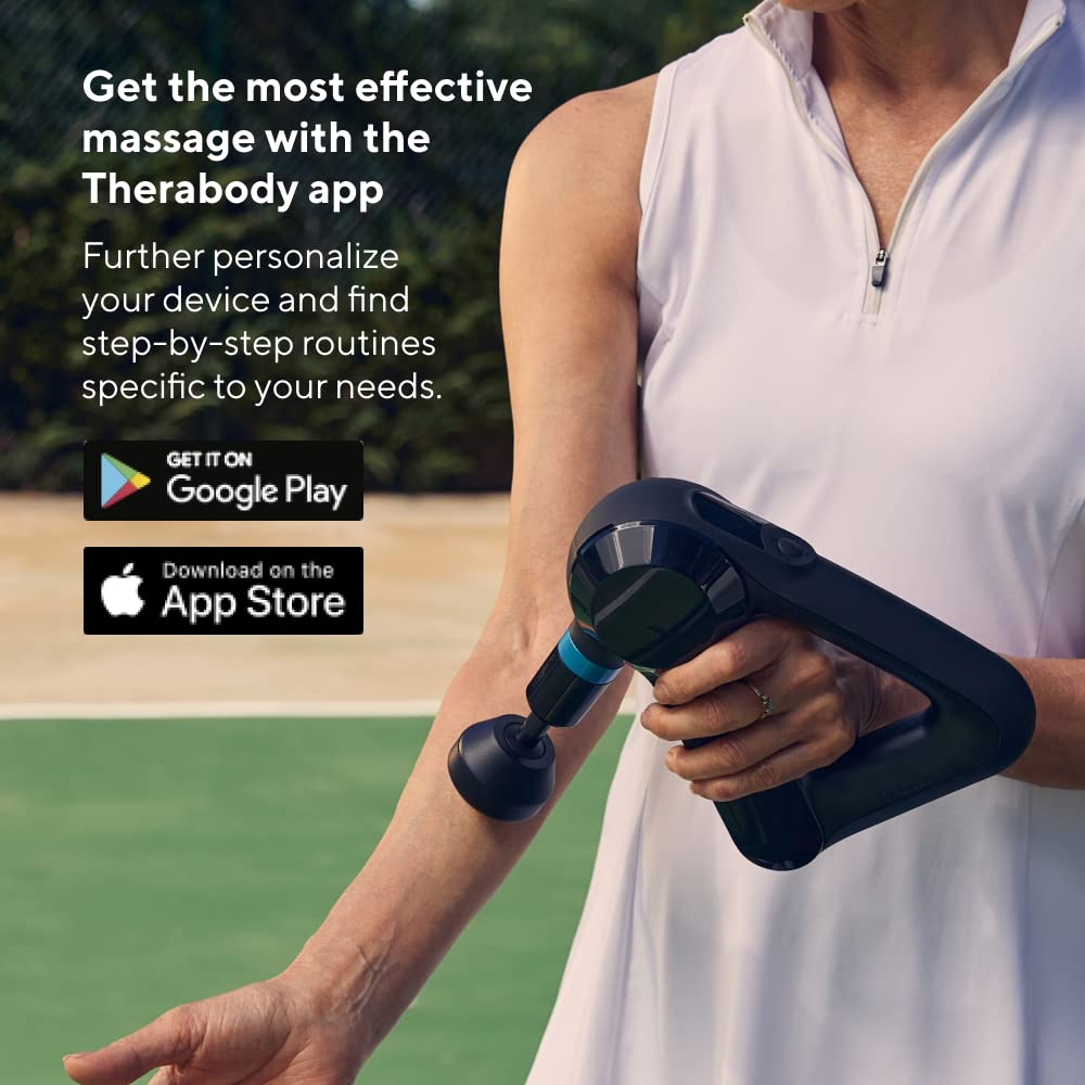 TheraGun Elite Percussion Massage Gun - Ultra Quiet Deep Tissue Muscle Pain Relief, Portable Electric Massager with Bluetooth & USB-C Charging (5th Gen) - Perfect for Athletes, Post-Workout Recovery & Home Use