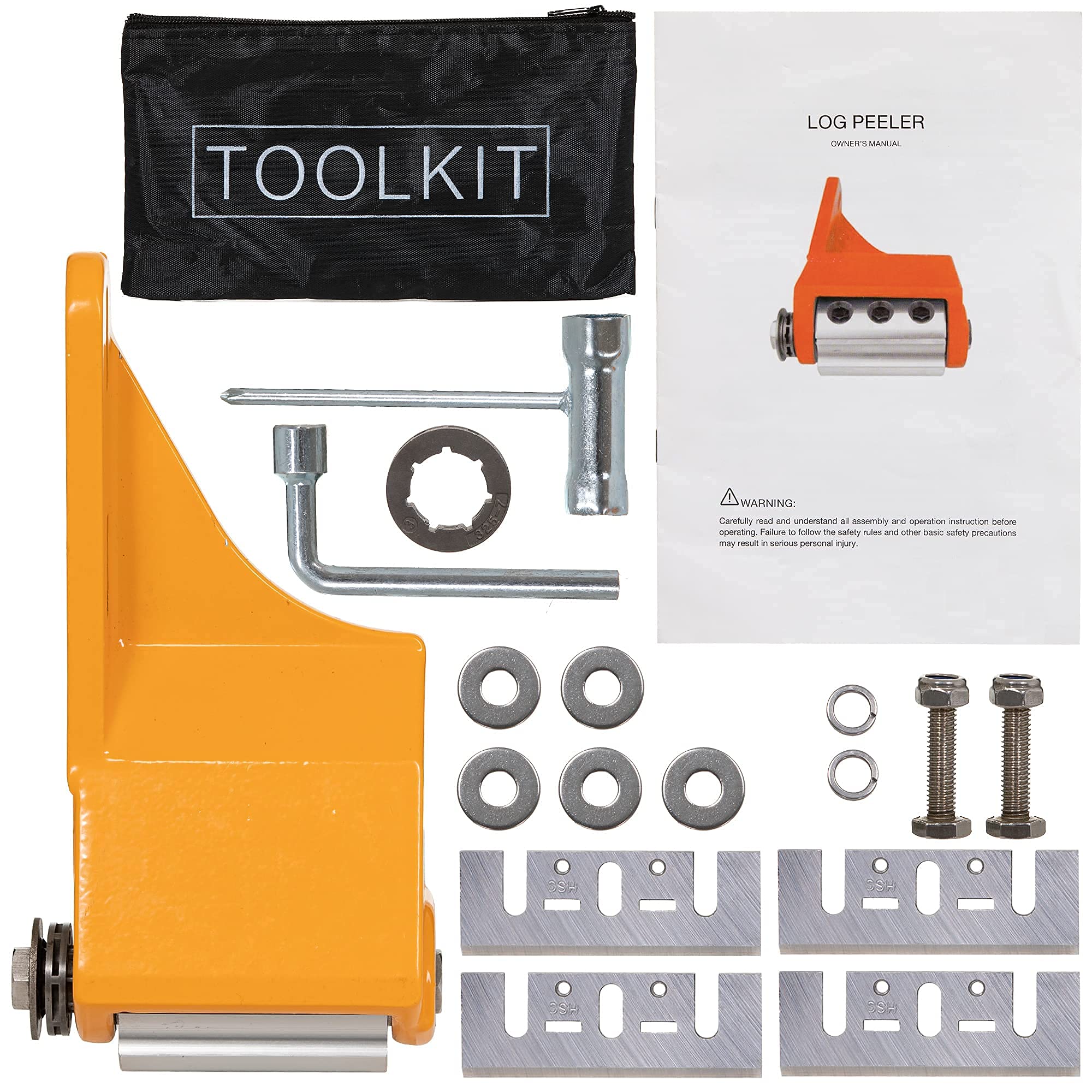 Log Wizard Debarking Tool - Professional Chainsaw Accessory for Timber Framing & Woodworking | Perfect for Log Peeling, Bark Removal & DIY Wood Projects