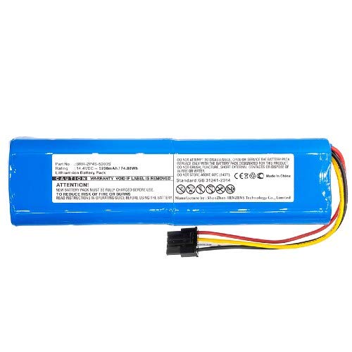 Synergy Digital 5200mAh 14.4V Li-ion Replacement Battery for Xiaomi Roborock S51 Vacuum Cleaner - Compatible with BRR-2P4S-5200S Model - Ultra High Capacity Battery for Home Cleaning & Pet Hair Removal