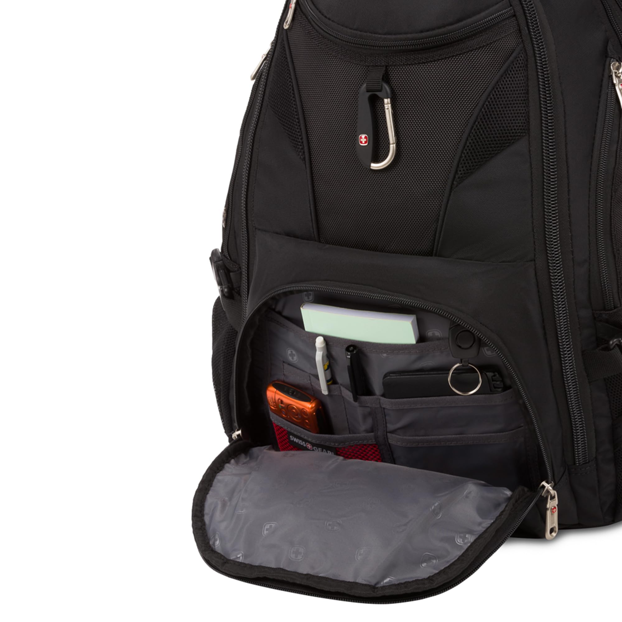 SwissGear 1900 Scansmart TSA Approved 17 Inch Laptop Backpack for Business Travel & Work - Black, Fits Up to 19 Inch Laptops - Perfect for Airports, Commuting & Office Use