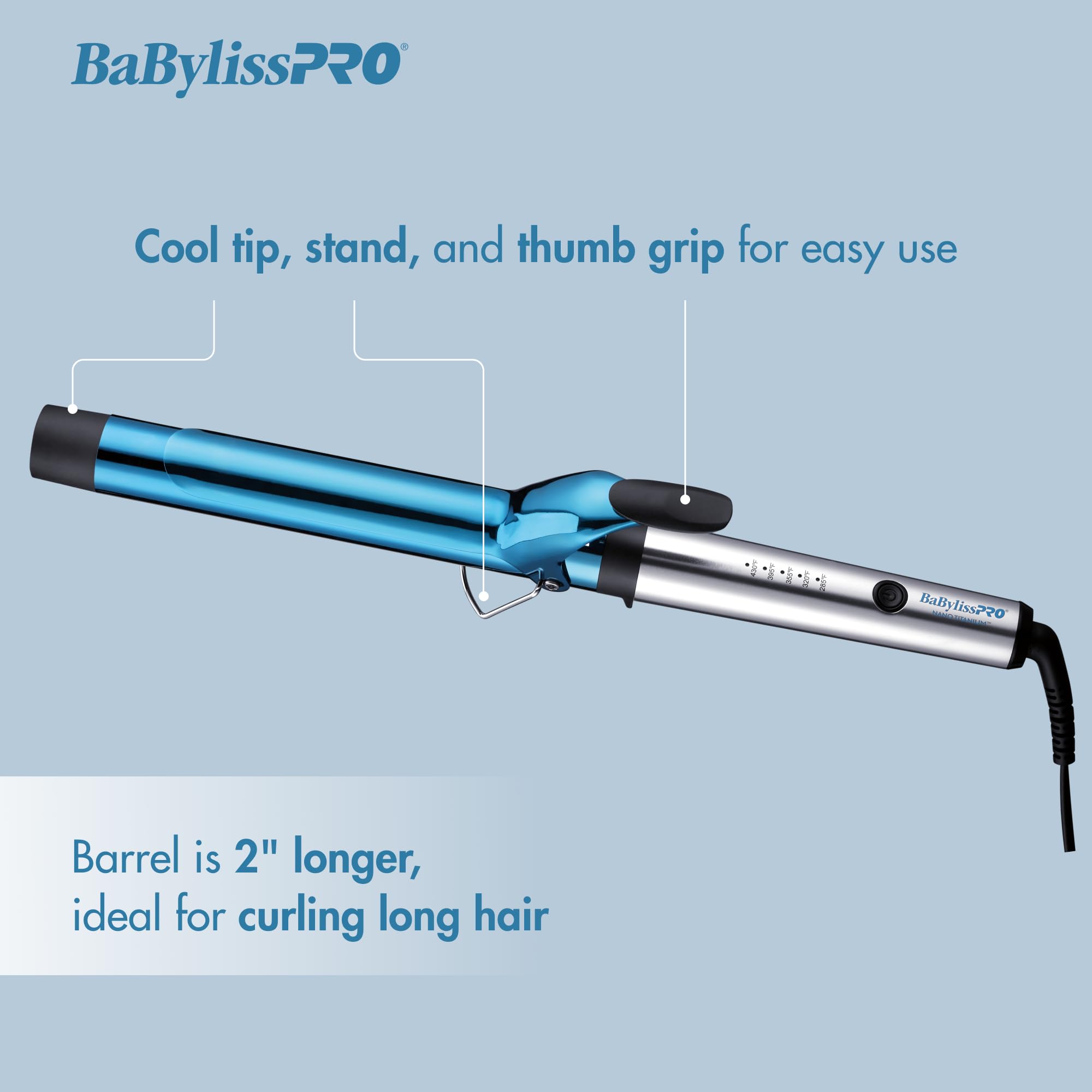 BaBylissPRO Nano Titanium Prima Ionic Hair Straightener & Curler - Professional Dual Styling Tool for Smooth Straight Hair or Voluminous Curls - Perfect for Home Use, Salons & Travel