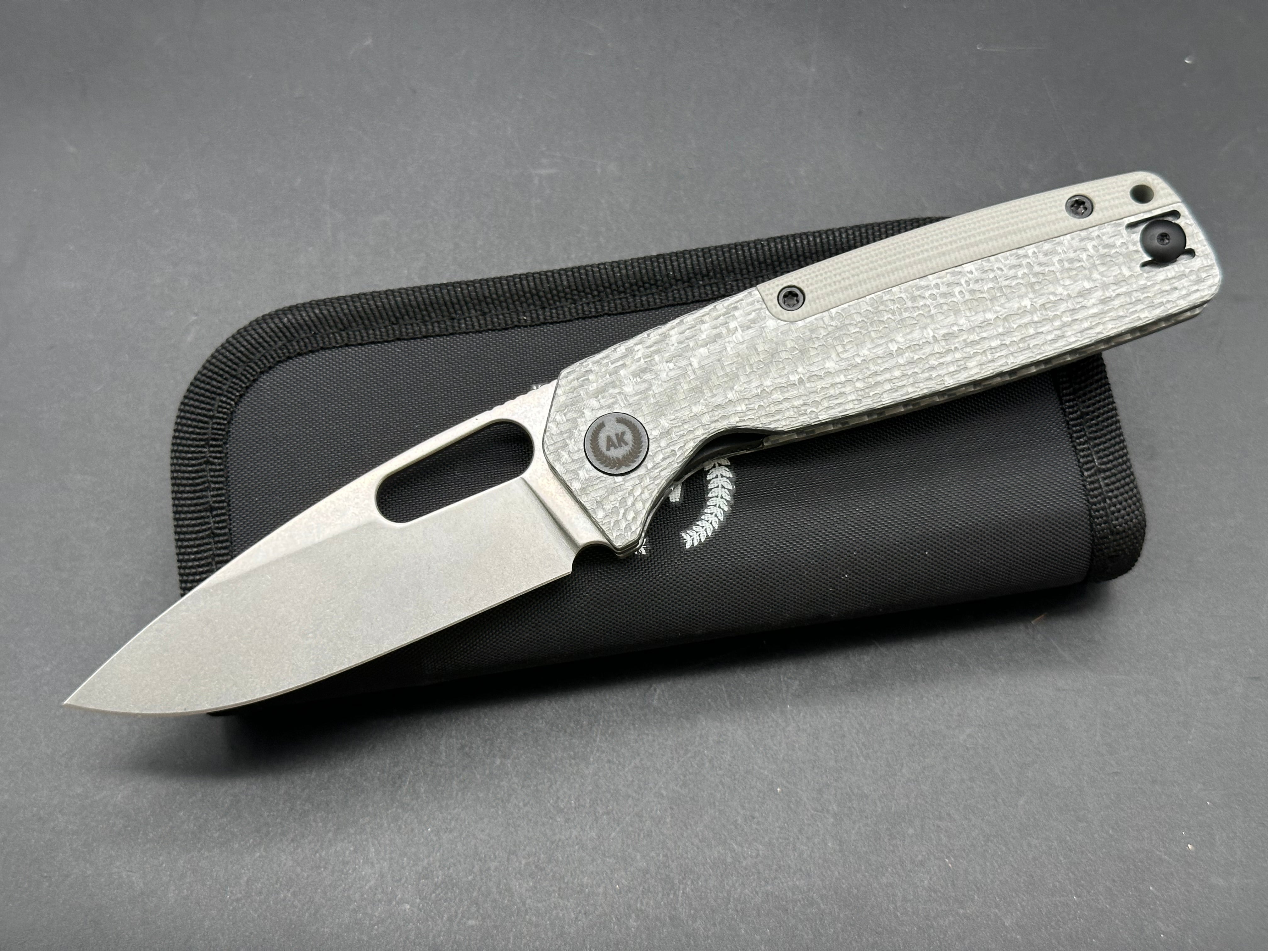 Premium Asher Spiro Folding Knife - 3.2