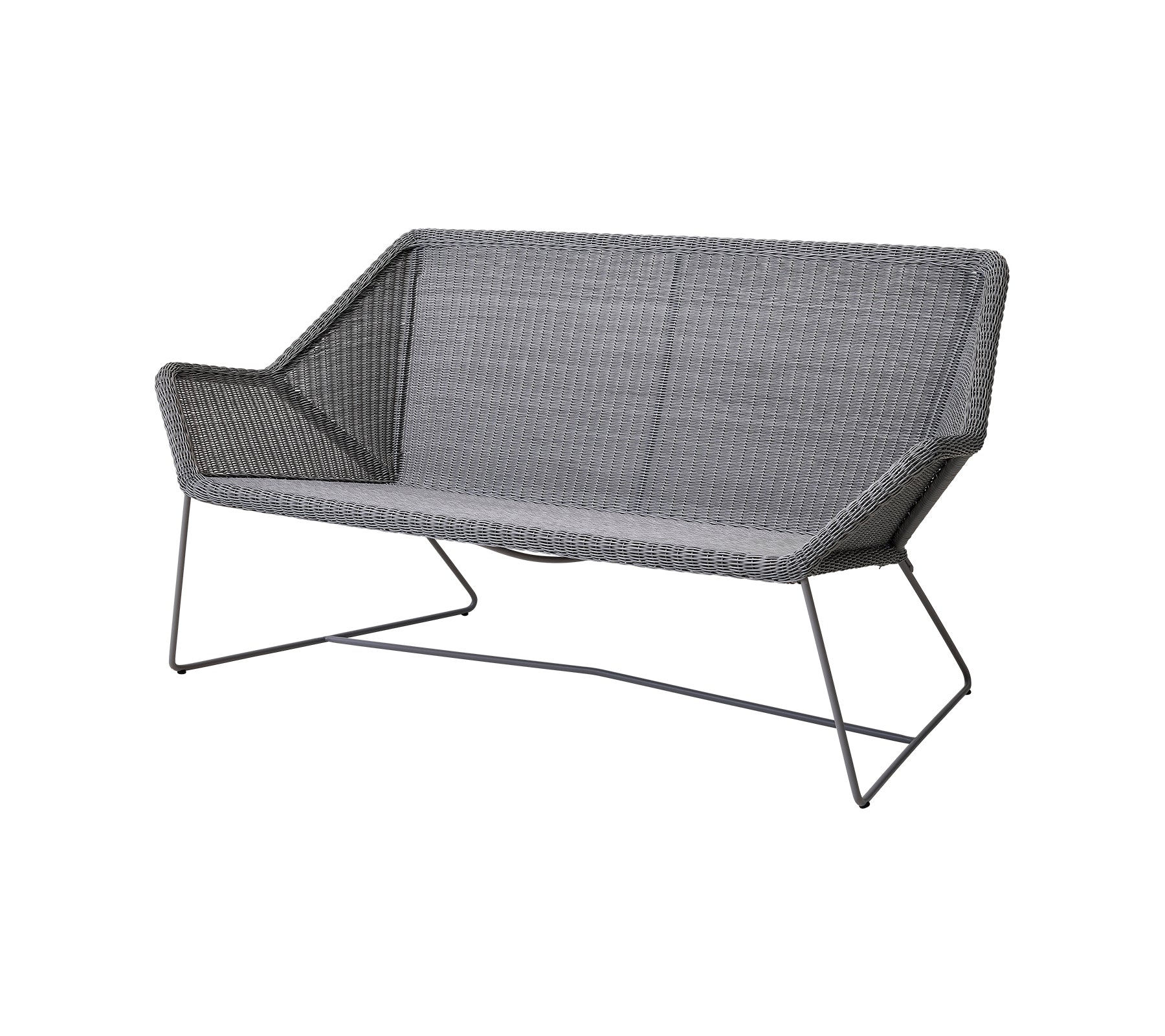 Breeze 2-Seater Outdoor Garden Sofa - Waterproof Wicker Patio Furniture Set for Backyard, Porch & Poolside Relaxation