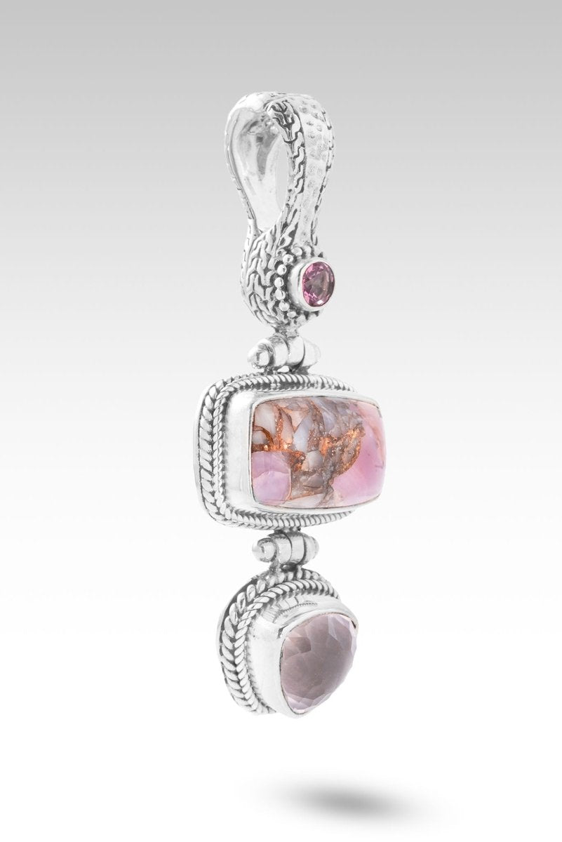 Choose Love Pendant™ - Pink Opal, Rose Quartz & Pale Plum™ Mystic Topaz Crystal Necklace for Women | Spiritual Healing Jewelry, Gift for Her, Valentine's Day & Anniversary Present