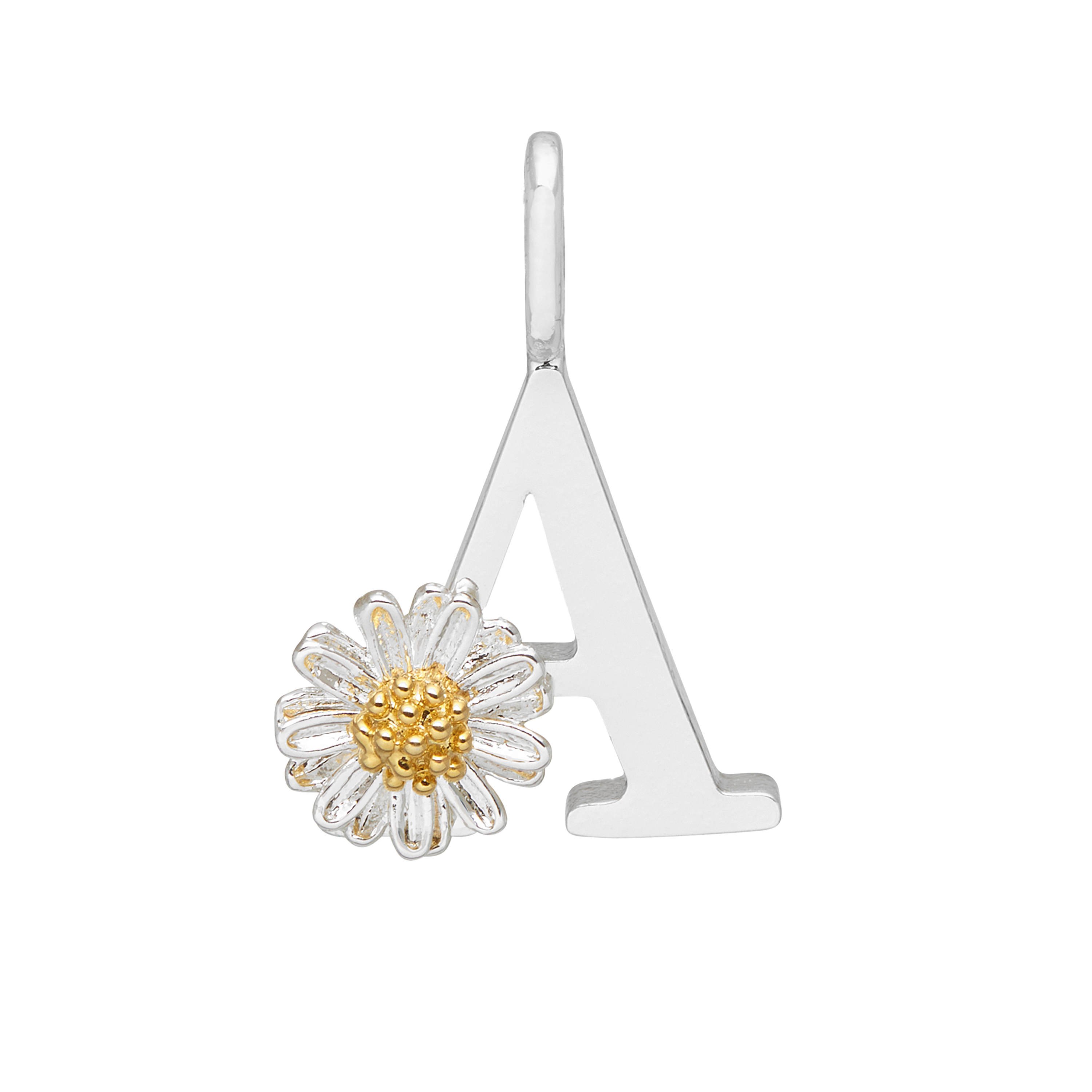 Wildflower Initial Charm Necklace - Personalized Floral Letter Pendant for Women - Perfect for Birthdays, Anniversaries & Gifts