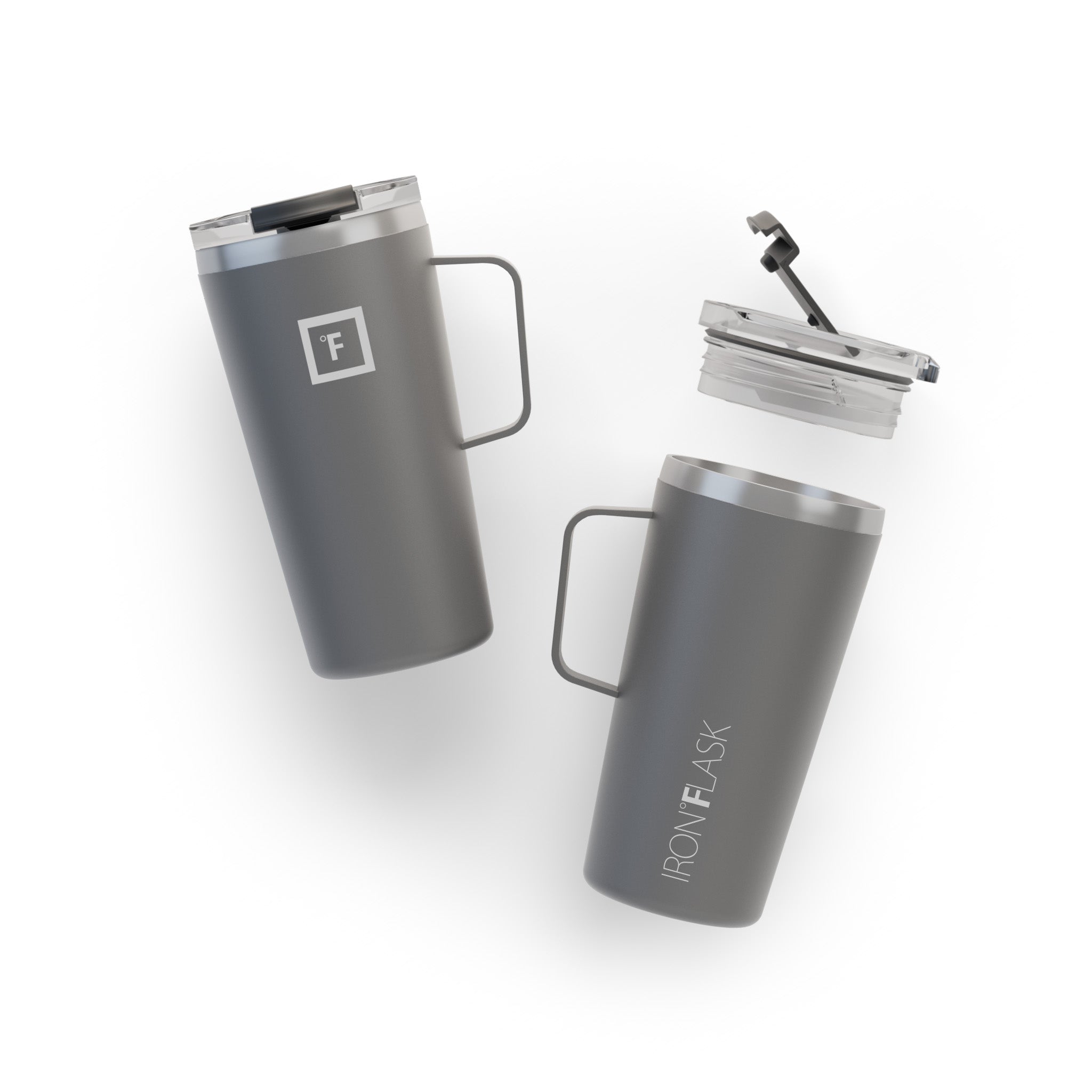 16 Oz Grip Coffee Mug - Insulated Travel Mug with Non-Slip Handle, Perfect for Hot & Cold Drinks - Ideal for Office, Commuting, Camping and Outdoor Activities