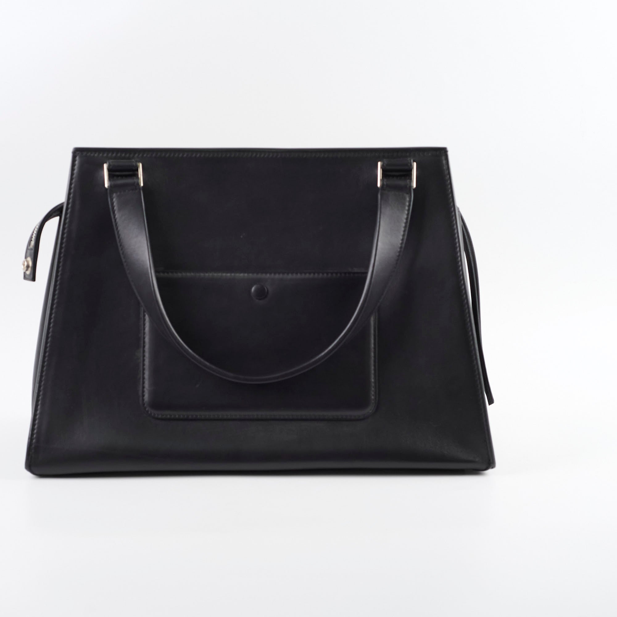 Celine Edge Medium Shoulder Bag in Beige & Black - Luxury Leather Handbag for Women | Perfect for Work, Travel & Everyday Use