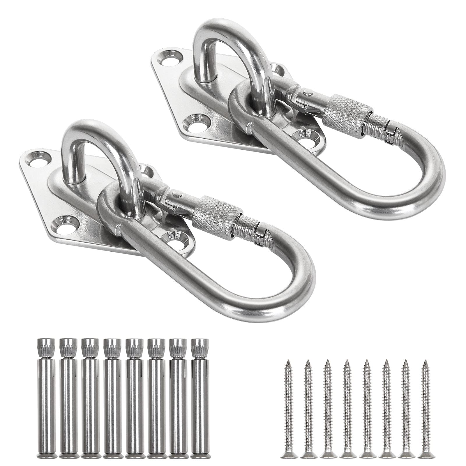 Heavy Duty 1100 lb Hammock Hanging Kit - 2 Pack Universal Hooks for Hammock Stands, Yoga Swings & Brazilian Hammocks - Ceiling Fan Sandbag Hook with Load-Bearing Capacity - Perfect for Outdoor Camping, Backyard Relaxation & Indoor Hammock Installation