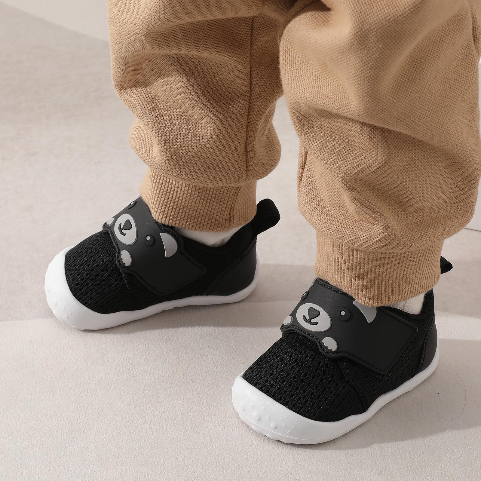 FEETCITY Baby Walking Shoes - Wide Infant Sneakers for Boys & Girls | Breathable Barefoot Toddler Shoes | Slip-On Crib Shoes for First Steps & Indoor Play