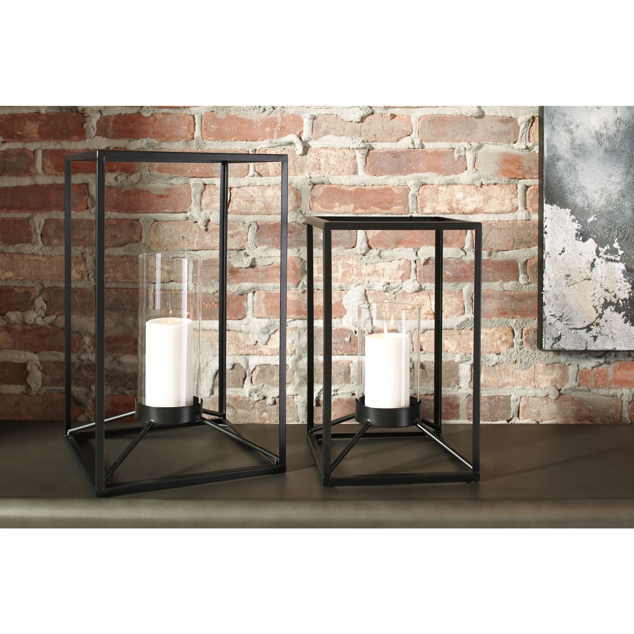 Dimitrois LED Lanterns - Set of 2 Outdoor Battery Operated Hanging Lanterns for Patio, Garden, Camping & Home Decor