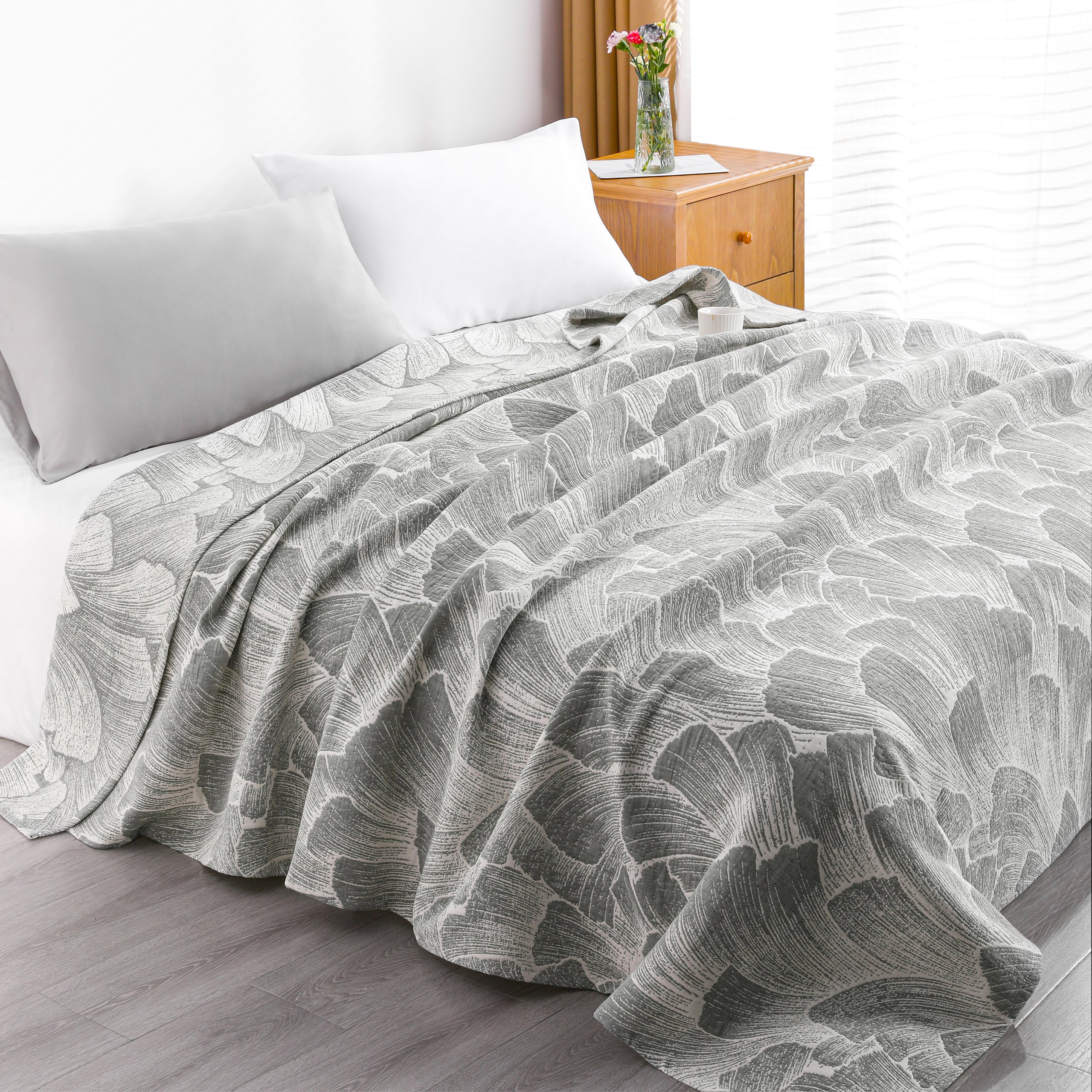 3 Layer Cotton Muslin Blanket - Soft, Breathable & Lightweight Baby Quilt | Perfect for Swaddling, Nursing & Stroller Use | NTBAY®