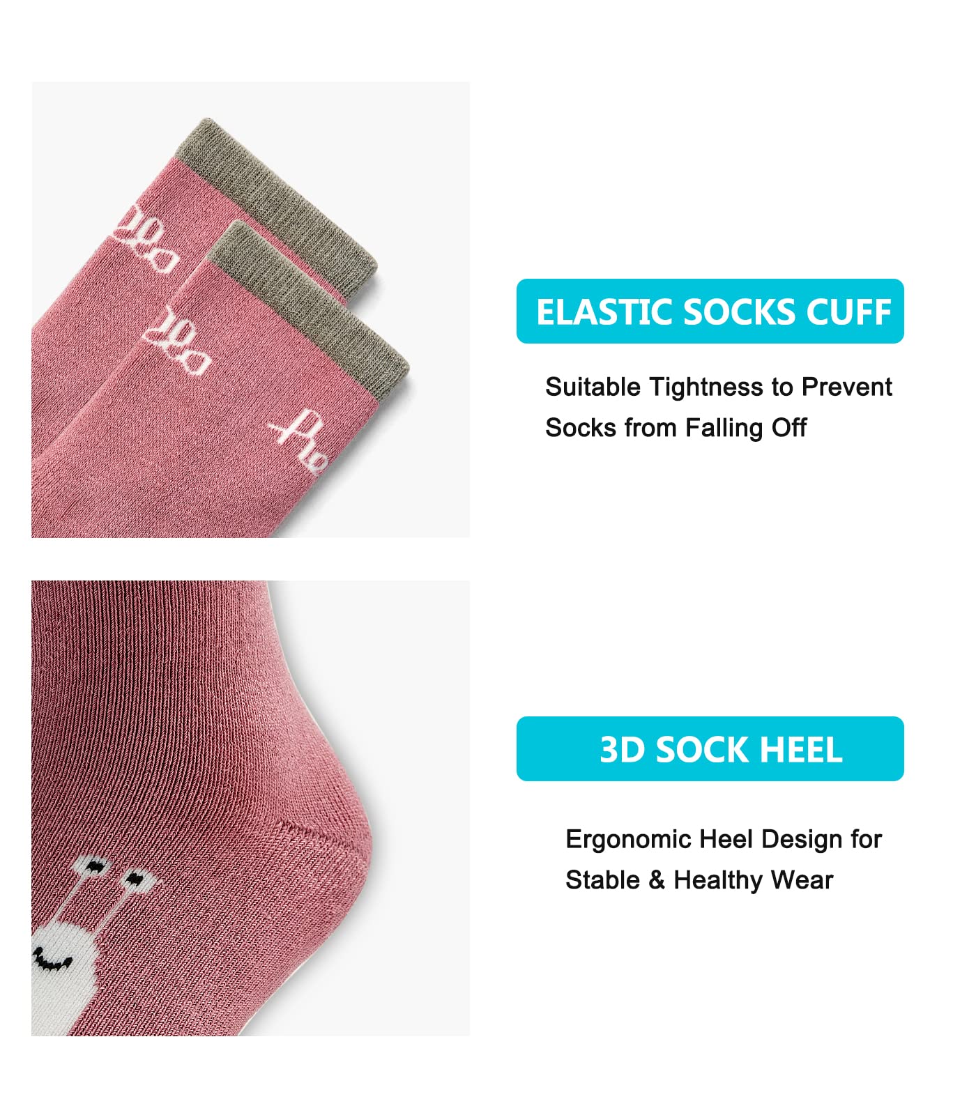 Boys Winter Socks 6-Pack - Warm Thermal Crew Socks for Kids - Outdoor & School