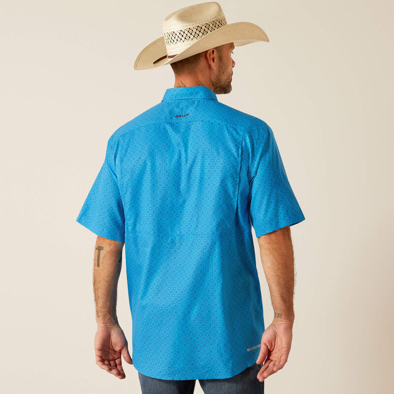 Ariat VentTEK Classic Fit Shirt - Breathable Performance Shirt for Men in Brilliant Blue | Perfect for Outdoor Work, Hiking & Casual Wear