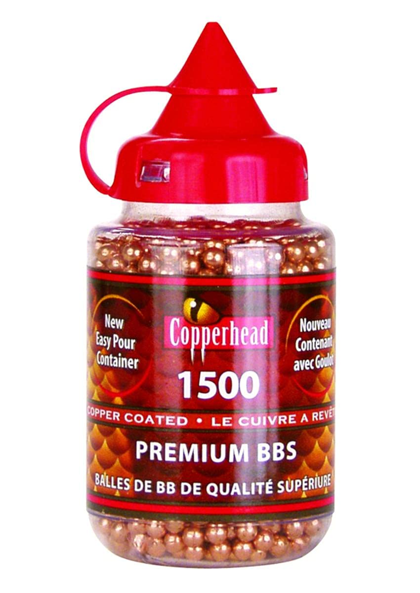 Crosman Copperhead 4.5mm Copper Coated BBs - 1500 Rounds in EZ-Pour Bottle for BB Air Pistols & Air Guns - Perfect for Target Practice, Plinking & Airgun Training