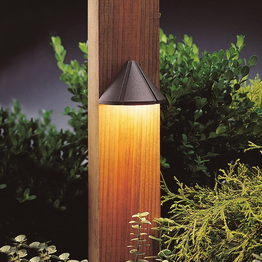 Kichler 15765BKT30R LED Deck Light - Waterproof Outdoor Lighting for Patio, Garden, Pool & Stairs - Energy Efficient & Durable Landscape Lighting Solution