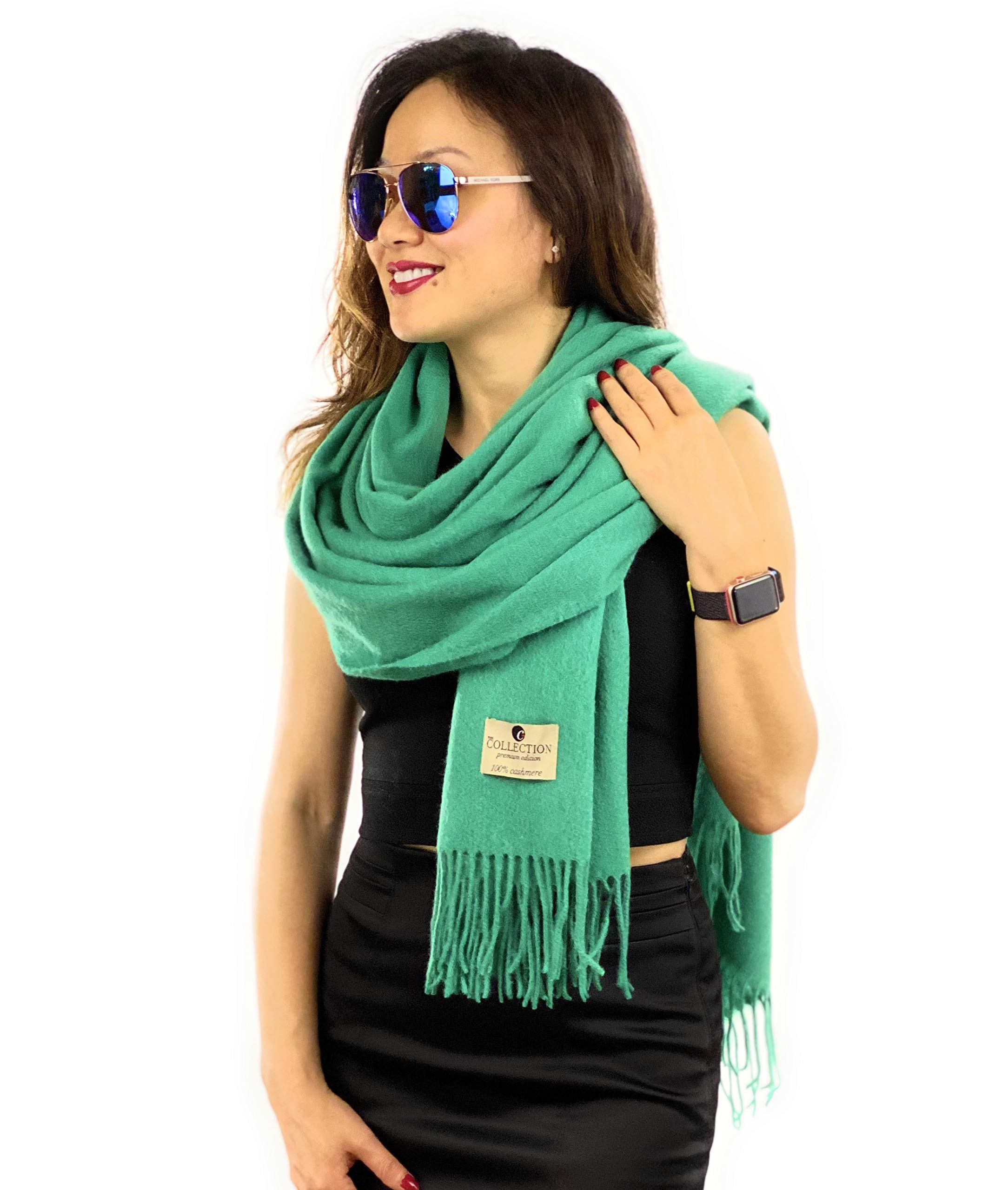 Luxury Women's & Men's Cashmere Scarf - Soft Warm Sheer Blanket Shawl with Fringe | Premium Winter Accessory Gift Set in Elegant Box | Perfect for Cold Weather, Travel & Holiday Gifting