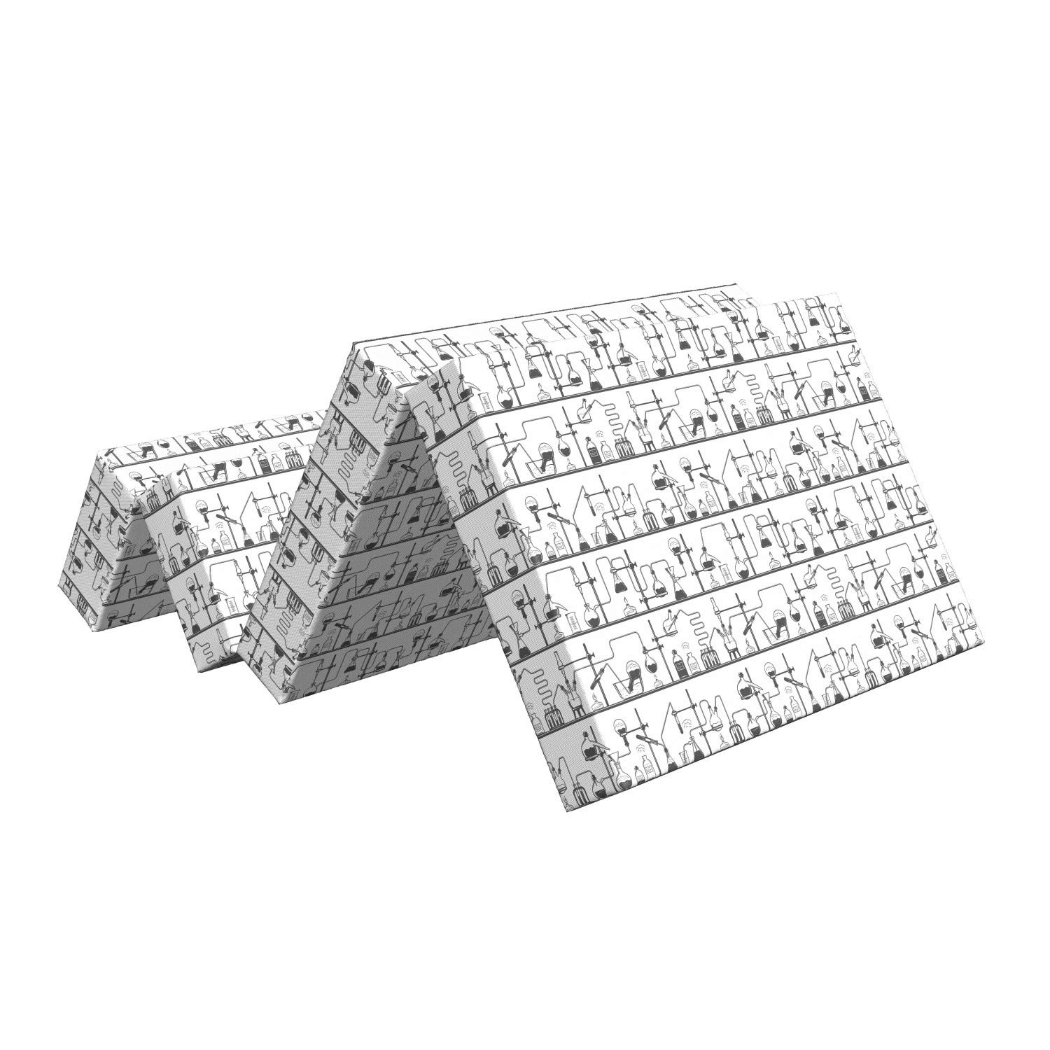 Ambesonne Chemistry Lab Design Foldable Mattress - 74.8