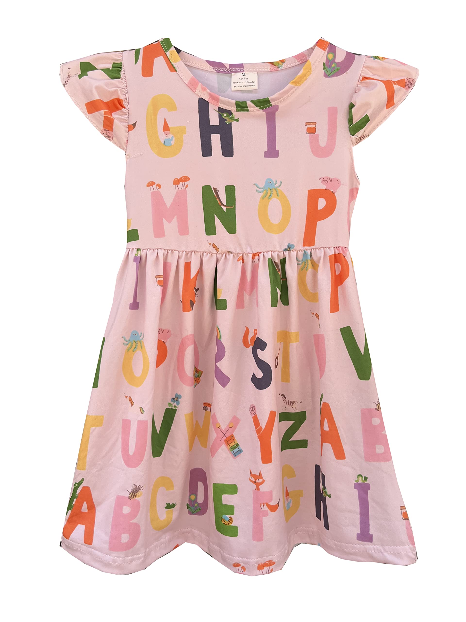 Toddler Little Girls Back to School Dresses - Apple, Pencils, Bookworm & School Bus Print Outfits | First Day of School, Classroom Photos & Playdate Outfits