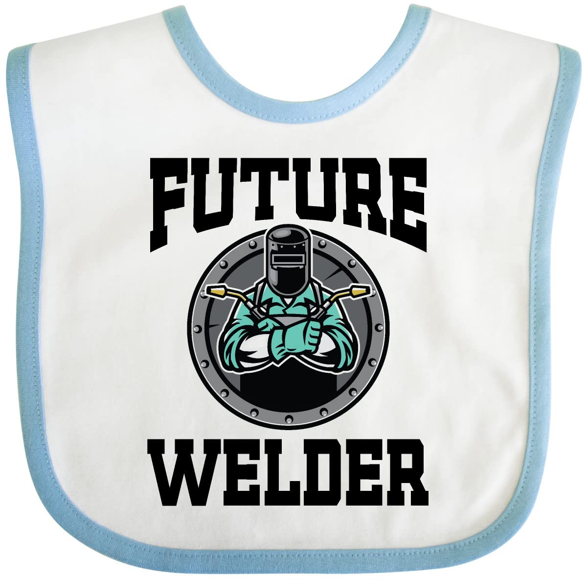 Inktastic Welding Future Welder Baby Clothes - Funny Welder Baby Bib for Boys & Girls - Perfect for Newborns, Infants & Toddlers - Great Gift for Welding Enthusiasts & Parents - Ideal for Playtime, Photos & Special Occasions