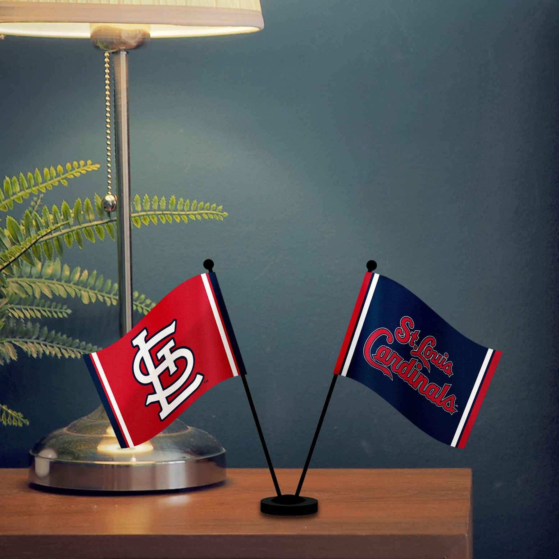 St. Louis Cardinals Desk & Table Top Flags - MLB Team Decor for Office, Home, and Game Day Fan Display
